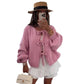 Women's Round Neck Lace-up Knitted Cardigan Sweater