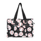 Ball Sports Print Multi-Pocket Utility Tote Bag