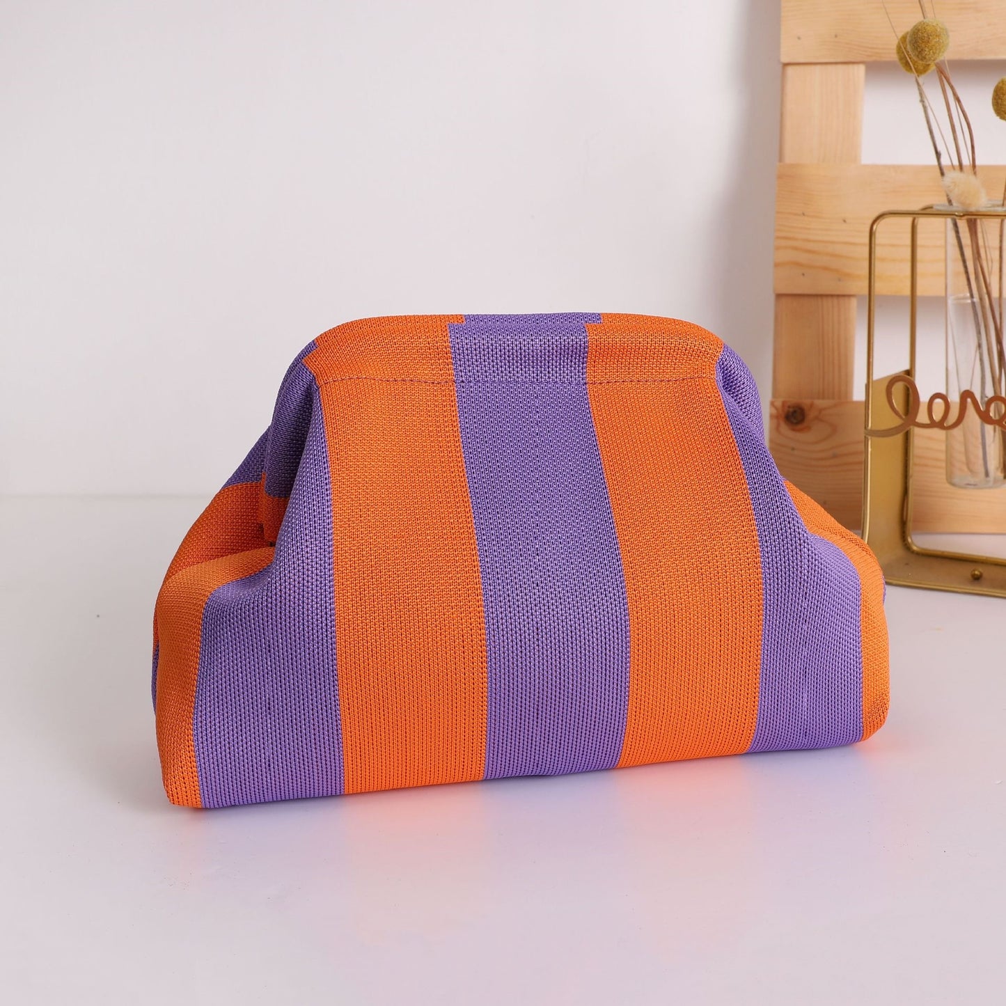 Wave Knit Clutch Bag