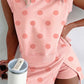 Trim Polka Dot Print Tank Split Mini Skort 2pcs Set
