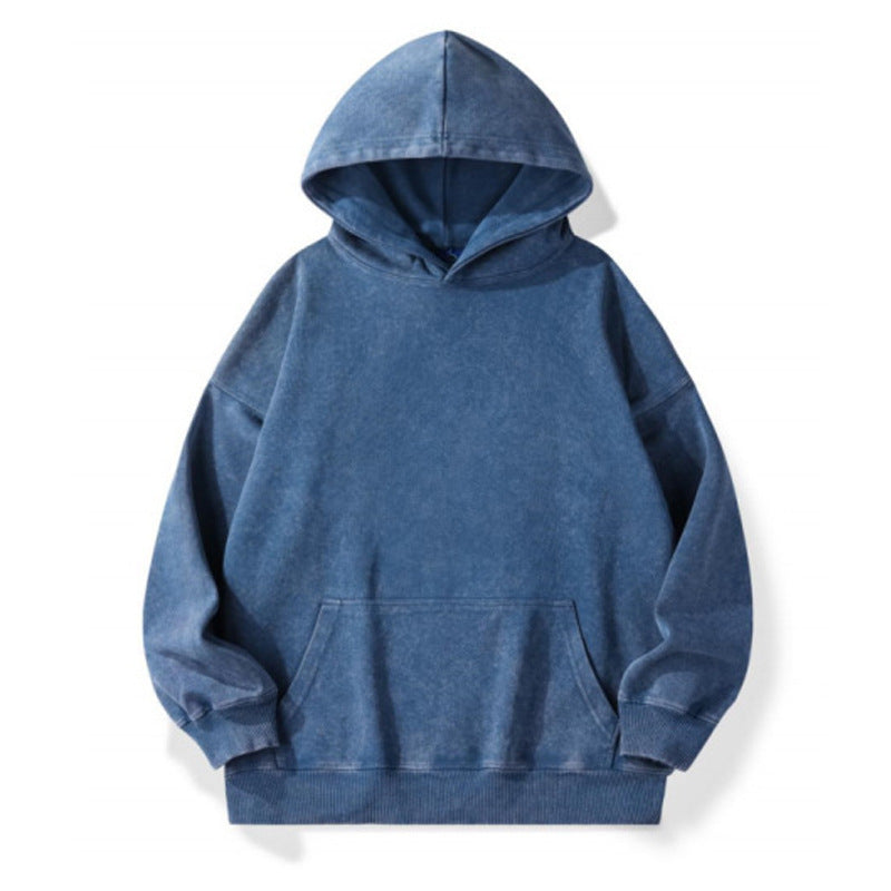 Velvet Cotton Hooded Sweatshirt