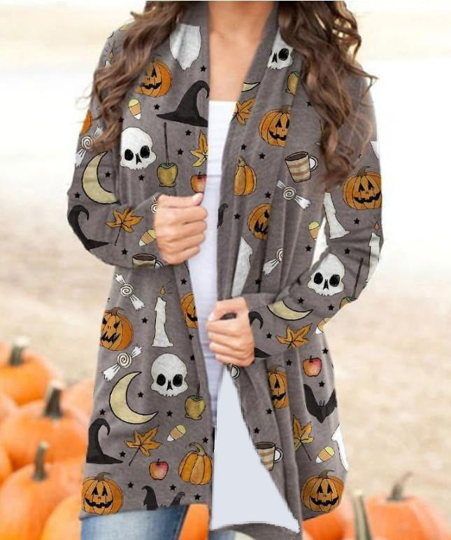 Halloween Print Cardigan