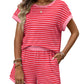 The Color-Blocked Striped Short Set