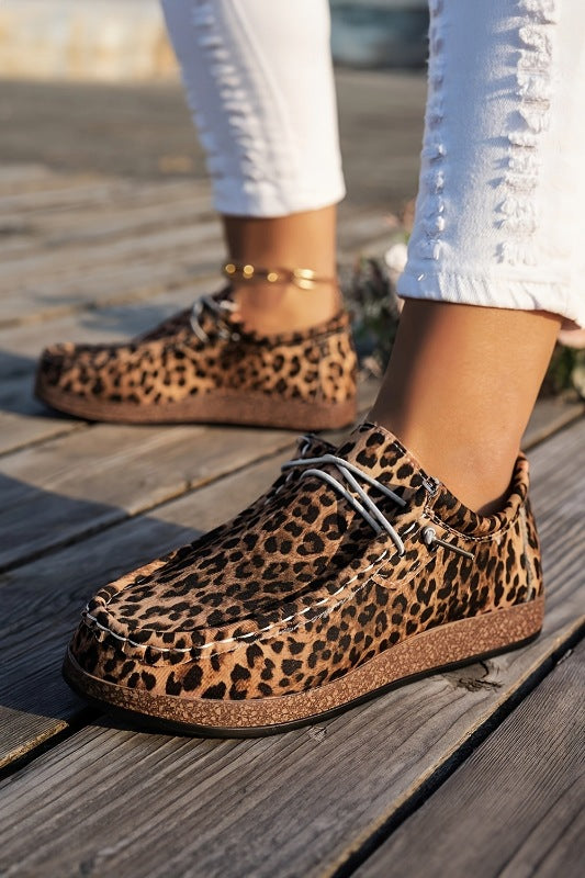 Large size women's flat elastic slip-on shoes