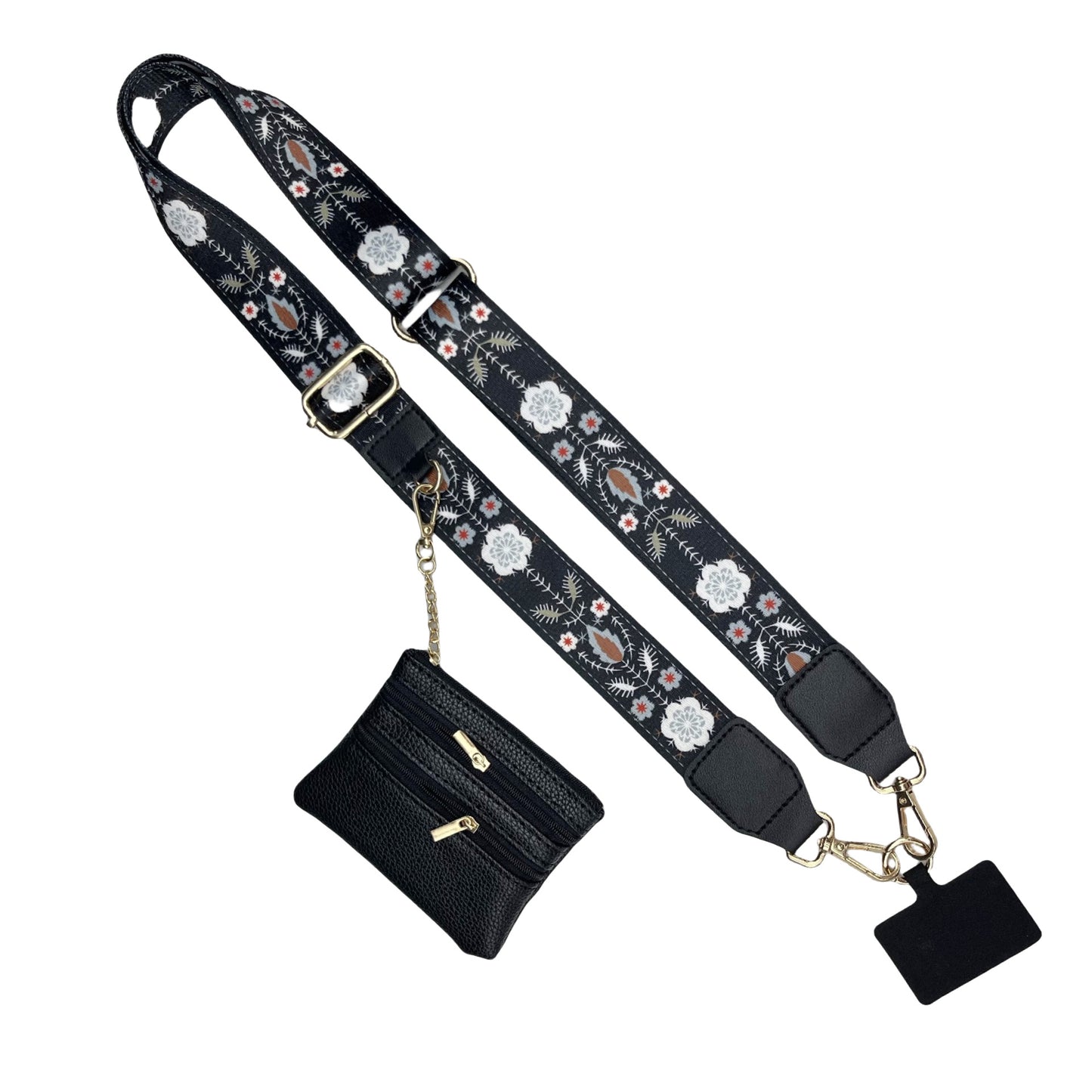 Phone Strap with Zppered Pouch