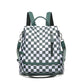Convertible Checkered Backpack Purse — 2-in-1 Fashion Shoulder Bag