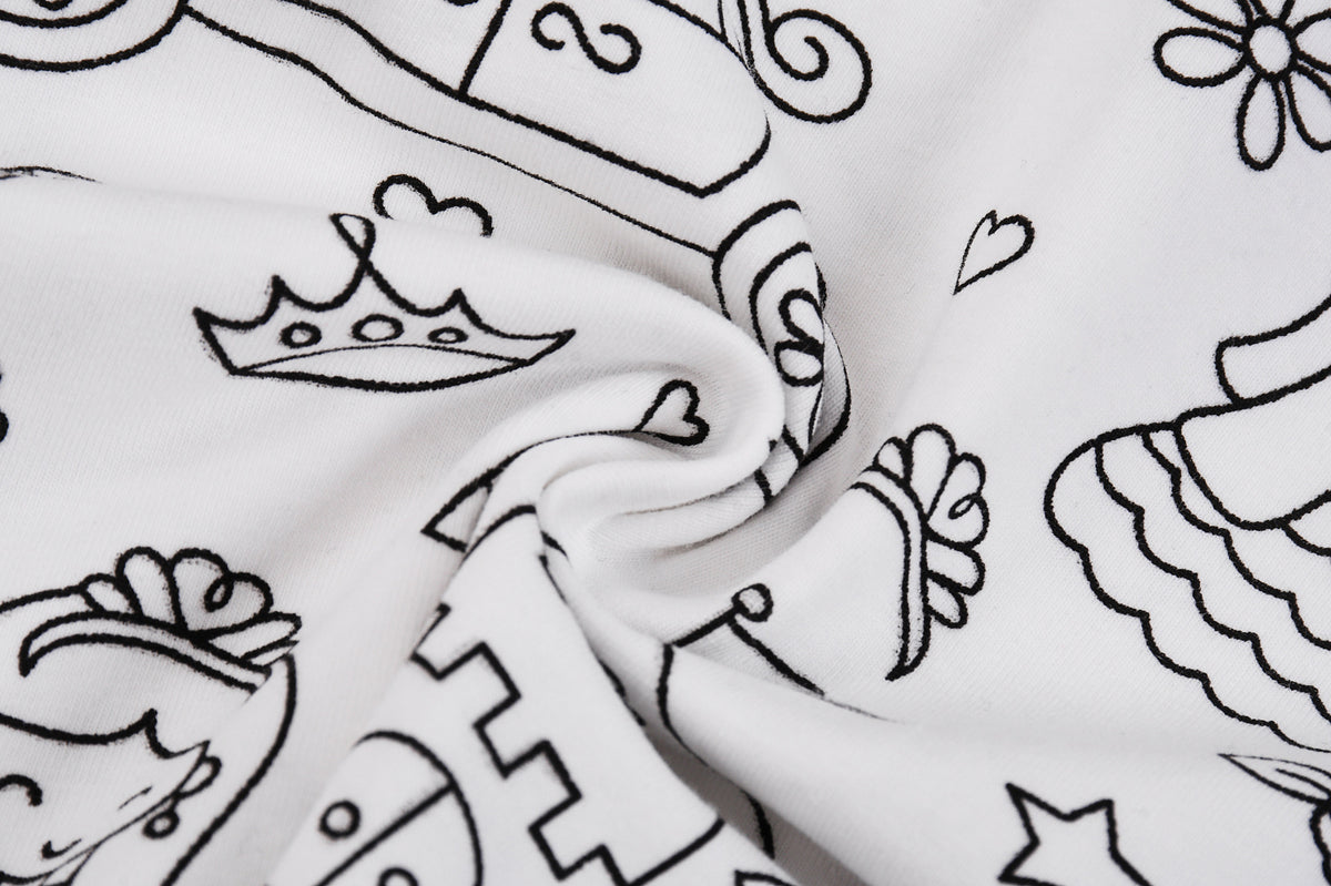 Kids Doodle Print Pajama Set