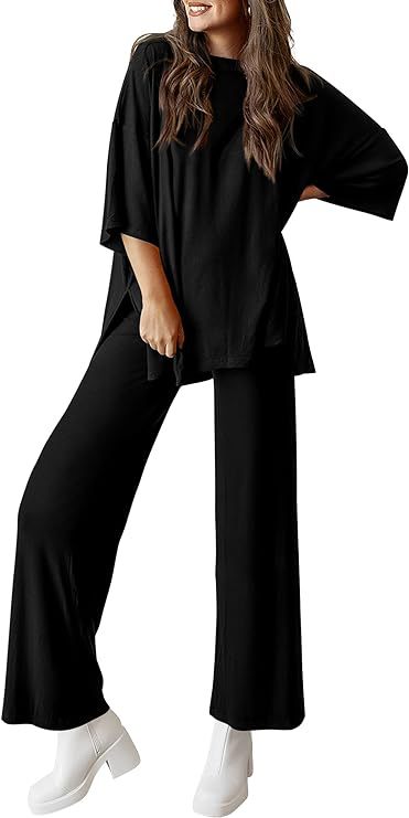 Loose T Side Pocket Sleepwear Set