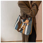 Canvas Striped Convertible Tote Bag