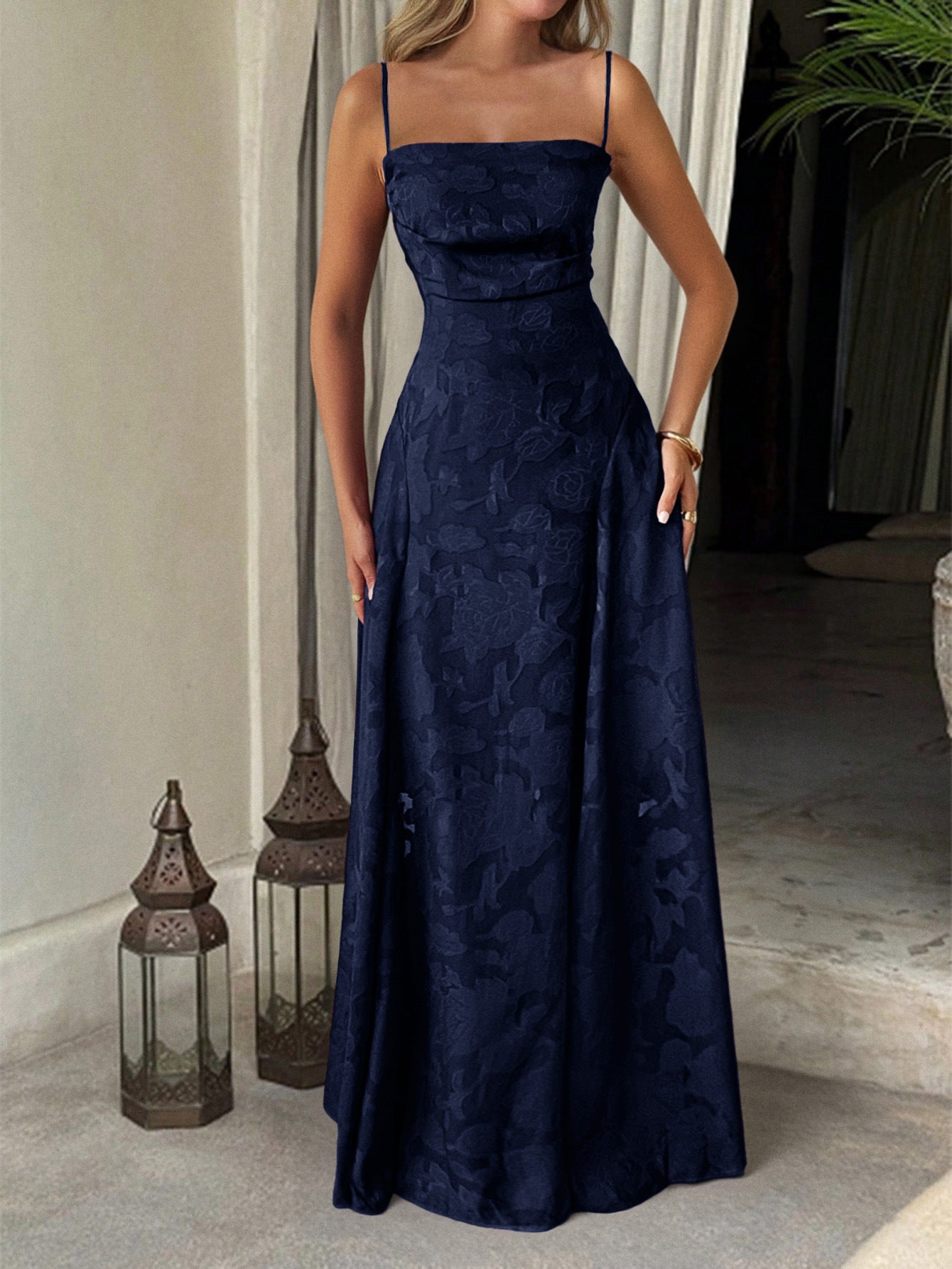 Floral Spaghetti Strap Maxi Dress