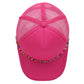 Multicolor Beaded Band Black Trucker Hat