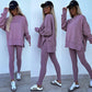 Spring women's tight trousers loose sweatshirt two-piece suit