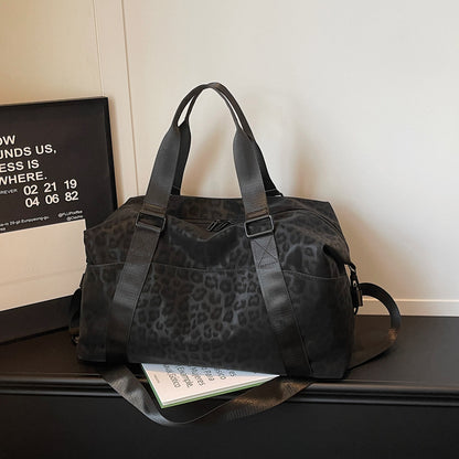 Leopard Print Short Trip Bag Weekend Bag