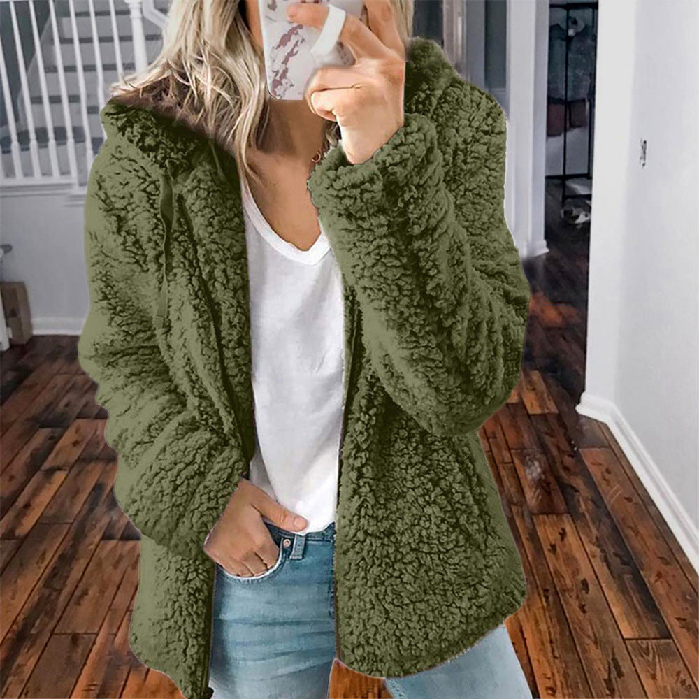 Hooded Woolen Top Coat
