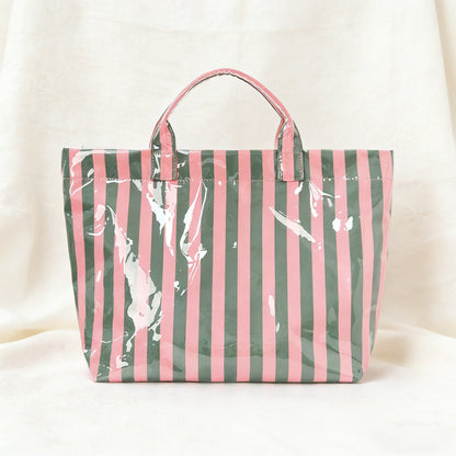 PVC Striped Tote Bag