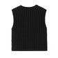 Sleeveless Button Knitted Top