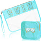 2 Pieces Set Flat Clear Pouch PVC Toiletry Storage Bag (MOQ 5)