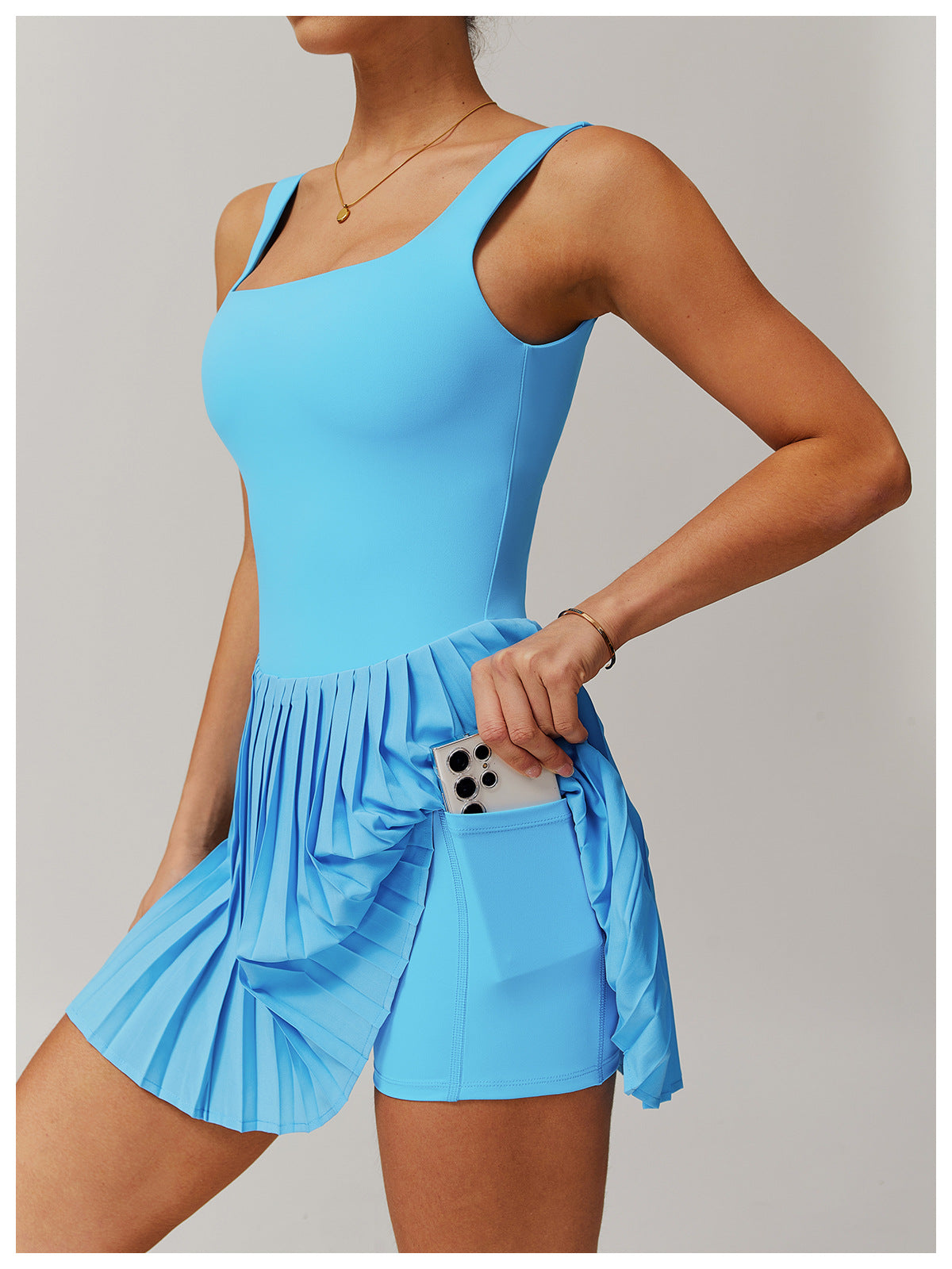 Contour Mini Dress Tennis Dress with Inside Shorts and Pockets