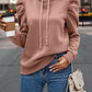 Ruched Puff Long Sleeve Hoodie