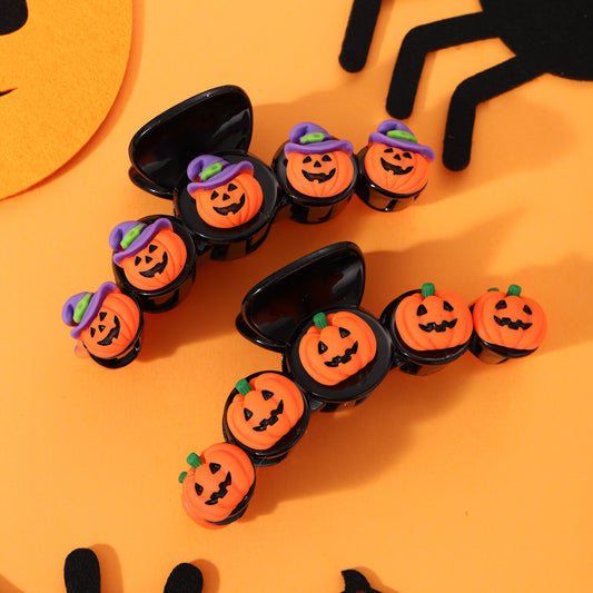 Halloween Pumpkin Head Hair Clip(MOQ3)