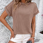 Exposed Seam Crew Neck Ribbed T-shirt-6 Colors