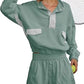 Contrast Color Stitching Long-sleeved Top and Shorts Set(moq2）