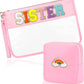 2 Pieces Set Flat Clear Pouch PVC Toiletry Storage Bag (MOQ 5)