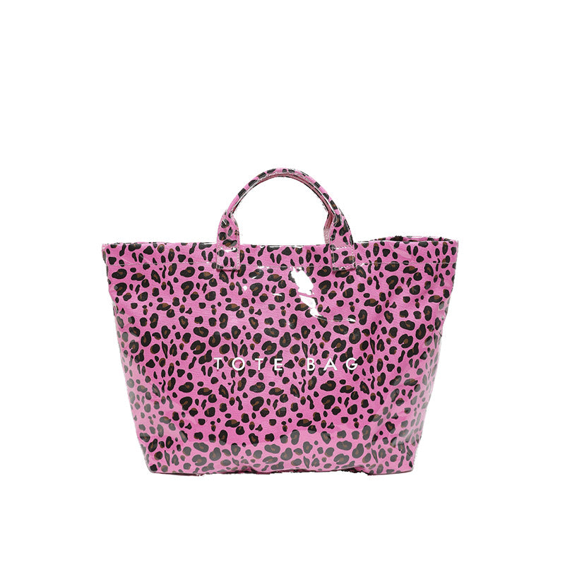 Leopard-Print Large Capacity Tote Bag