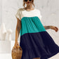 Color Block Pleated Oversized Dress-10 Colors