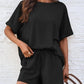 Laid-back Short Sleeve Boxy T-shirt & Short Casual Set