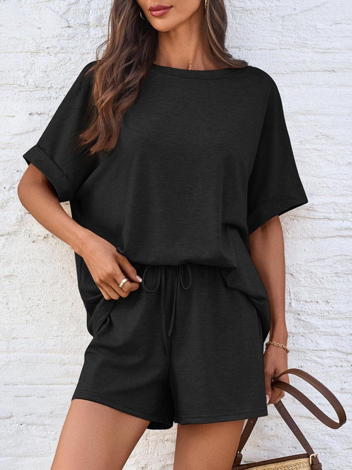 Laid-back Short Sleeve Boxy T-shirt & Short Casual Set