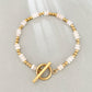 Dainty Gemstone & Gold Bead Bracelet