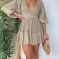 Lace Patchwork Bat Sleeve Dress