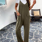 V Neck Loose Pockets Cami Jumpsuit