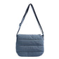 Solid Minimalist Foldover Puffer Crossbody Bag