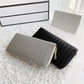 Vagan Leather Woven Zip-Around Clutch Wallet