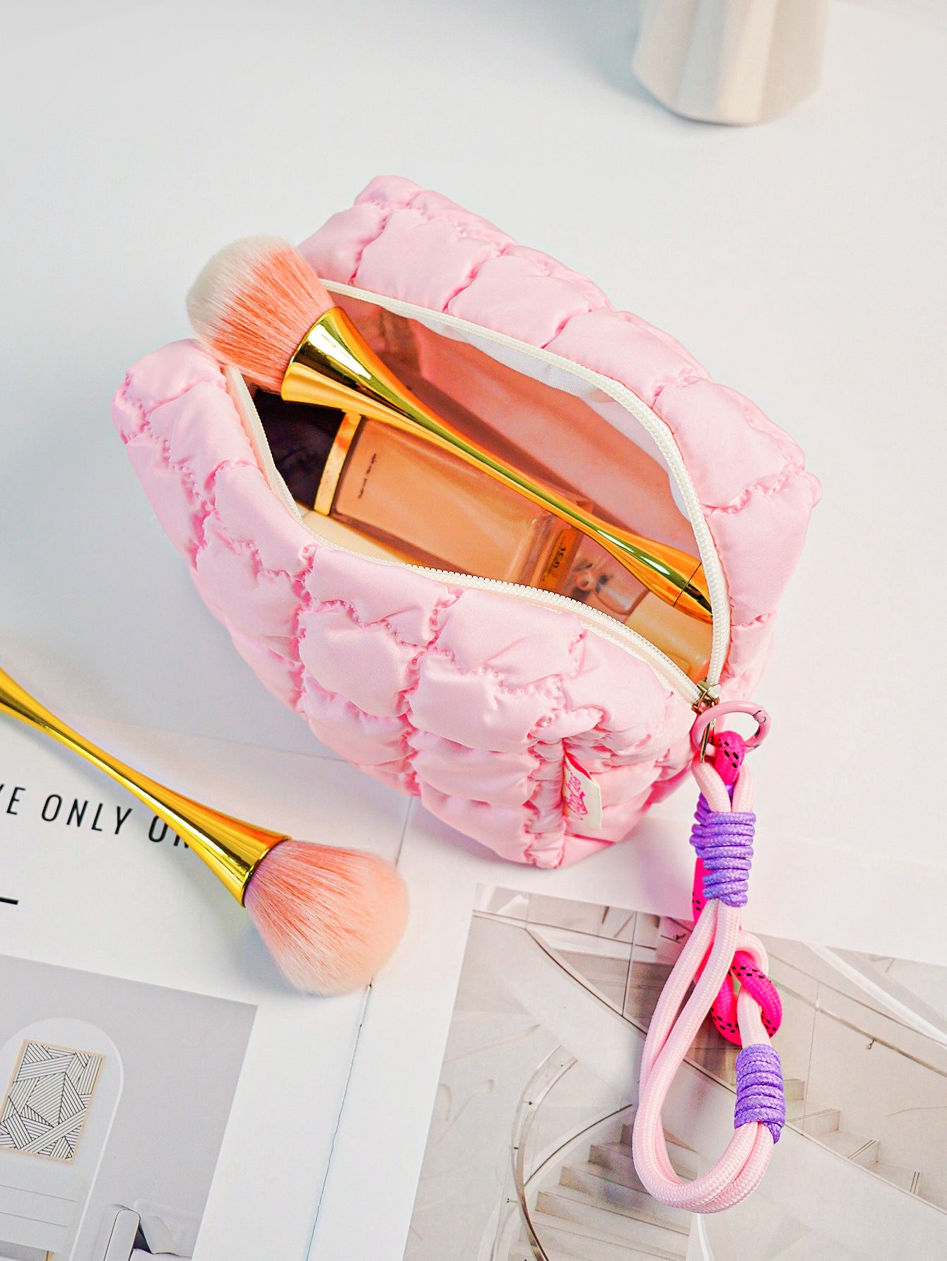 Mini Macaron Colored Cosmetics Organizer Bag