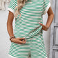The Color-Blocked Striped Short Set