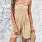 Solid Color Cotton and Linen Jumpsuit