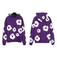Foaming Printed Loose Hoodie