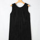 Corduroy Sleeveless Mini Dress With Patched Pockets