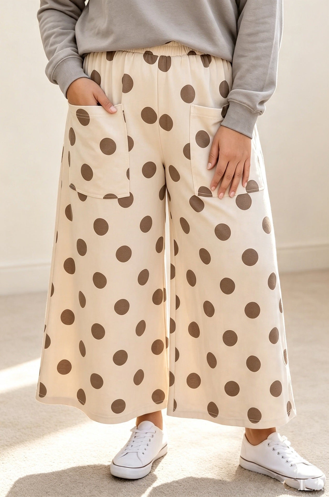 Polka Dot Wide Leg Pants