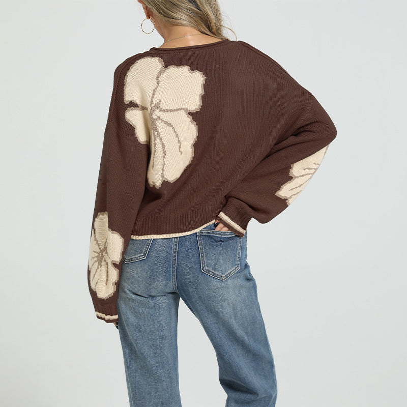 Jacquard Casual Cardigan