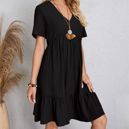 V-neck Flowy Dress-7 Colors