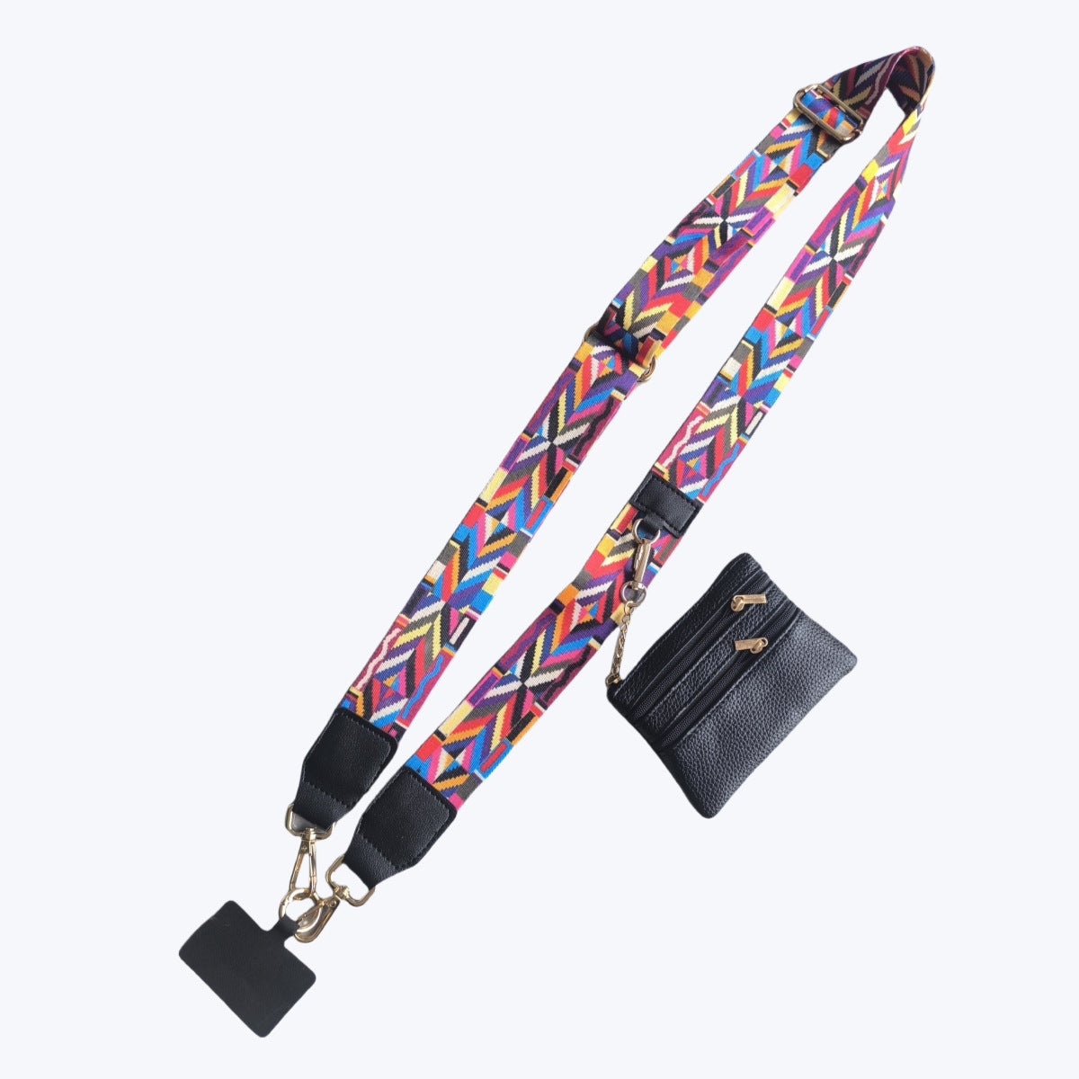 Phone Strap with Zppered Pouch