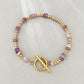 Dainty Gemstone & Gold Bead Bracelet