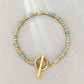 Dainty Gemstone & Gold Bead Bracelet