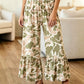 Camo Print Wide Leg Casual Pants