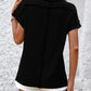 Exposed Seam Crew Neck Ribbed T-shirt-6 Colors