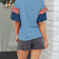 Stars Stripes Short Puff Sleeve Top